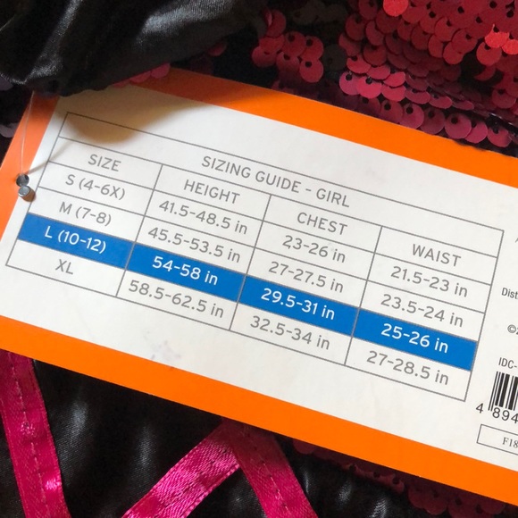 Halloween Sequin Witch Costume Girls Large - Picture 4 of 8